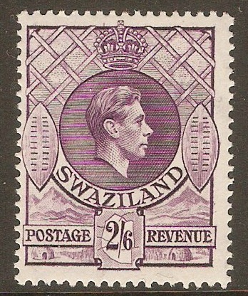 Swaziland 1938 2s.6d Reddish violet. SG36b.